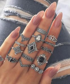 Rings per set: 15 pieces rings in one set