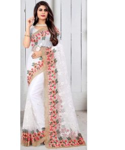 ইন্ডিয়ান জর্জেট শাড়ি ব্লাউজ পিস সহ (46)