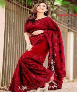 ইন্ডিয়ান জর্জেট শাড়ি ব্লাউজ পিস সহ (28)