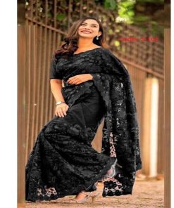 ইন্ডিয়ান জর্জেট শাড়ি ব্লাউজ পিস সহ (26)