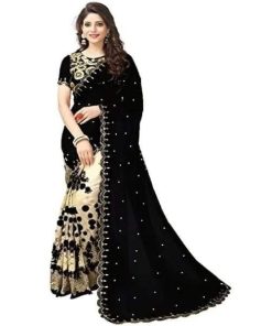 ইন্ডিয়ান জর্জেট শাড়ি ব্লাউজ পিস সহ (15)