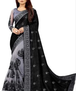 ইন্ডিয়ান জর্জেট শাড়ি ব্লাউজ পিস সহ (20)