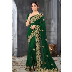 ইন্ডিয়ান জর্জেট শাড়ি ব্লাউজ পিস সহ (11)