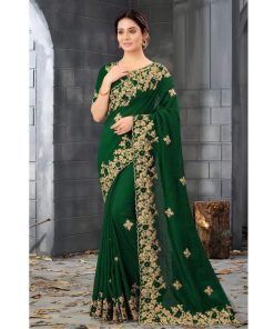 ইন্ডিয়ান জর্জেট শাড়ি ব্লাউজ পিস সহ (11)