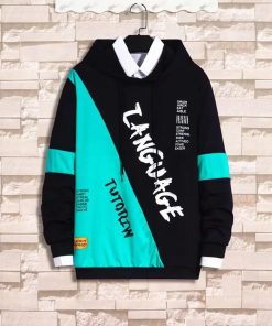 Stylish Color Combined Hoodie (8)