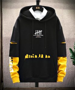 Stylish Color Combined Hoodie (7)