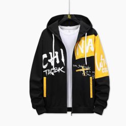 Stylish Color Combined Hoodie (3)