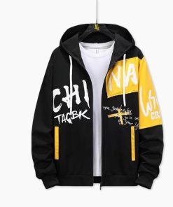 Stylish Color Combined Hoodie (3)