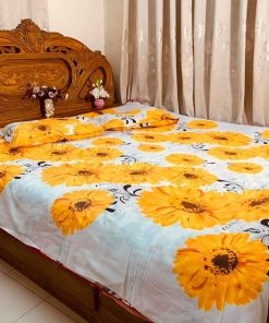 3 pieces king size BedSheet set (6)