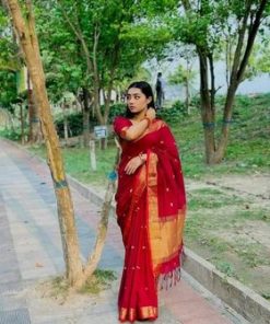 Half Silk Nakshi Pear Saree