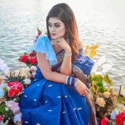 Half Silk Nakshi Pear Saree