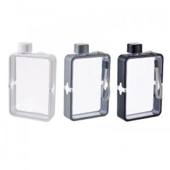 400ml Outdoor Portable Transparent Square Leakproof Flat Water Bottle
