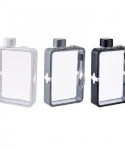 400ml Outdoor Portable Transparent Square Leakproof Flat Water Bottle