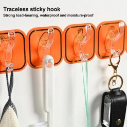 6in1 Solid Multifunctional Strip Acrylic Adhesive Hook Wall Mount
