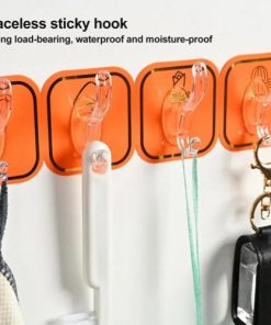 6in1 Solid Multifunctional Strip Acrylic Adhesive Hook Wall Mount