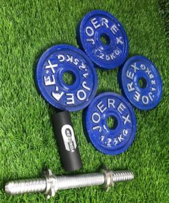 Blue Dumbbell Plate 5 kg with Stick
