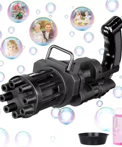 Bubble Blaster 8-Hole Automatic Bubble Blower Electric Bubble Maker Machine Toy for Toddler Kids Boys Girls