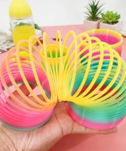 Classical Colorful Magic Rainbow Spring Toy For Kids 3 pcs Combo 1 packet