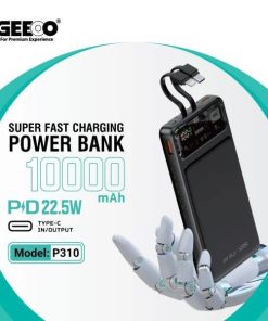 Geeoo P310 PD 22.5W 3in1 10000mAh Power Bank