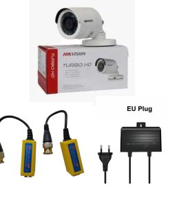 HIKVISION(DS-2CE16D0T-IP-ECO) HD 1080 TURBO HD IR 2 MP BULLET CAMERA/20M IR DISTANCE WITH CCTV POWER ADAPTER 12V 2AM AND VIDEO BELUN 8 MP HD SUPPORTED