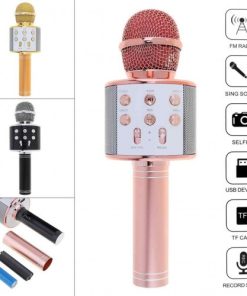 KTV- WS858 Wireless Karaoke Handheld Microphone USB Player Bluetooth Mic Speaker