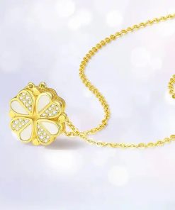 Love Heart Magnetic Pendant Chain Necklace (3)