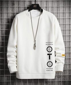Men's Full Sleeve Sweatshirt- White OTO