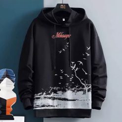 Men's winter hoodie (Bird)