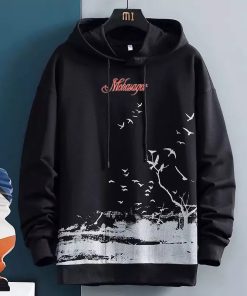 Men's winter hoodie (Bird)