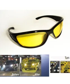 Night Vision Driving, Biking & cycling glasses -Yellow with luxuary Box