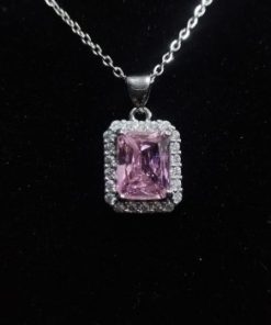 Pink Square Shape pendant