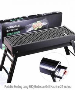 Portable Folding Long BBQ Barbecue Grill Machine 24 inches Charcoal