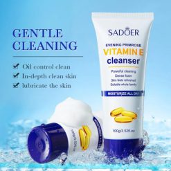 SADOER Evening Primrose Vitamin E Moisturizing Deep Cleansing Facial Cleanser- 100g