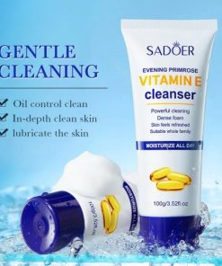 SADOER Evening Primrose Vitamin E Moisturizing Deep Cleansing Facial Cleanser- 100g