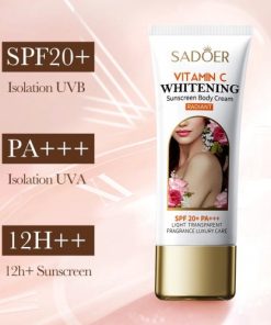 SADOER Vitamin C Whitening Tone-Up Body Cream SPF20+ PA+++ Sunscreen 100g