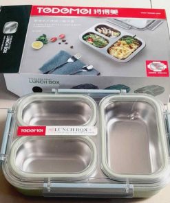 TEDEMEI Stainless Steel Lunch Box with 3 Compartments