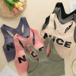Tank Tops Simple Style Letter Women's Sports Bra