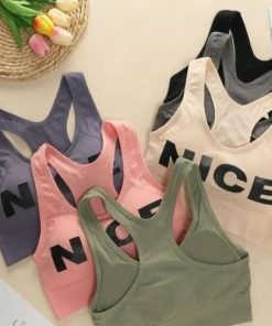 Tank Tops Simple Style Letter Women's Sports Bra