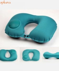 Travel back cushion pillow inflatable & foldable
