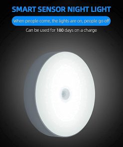 Wireless Motion Sensor Led Wall Night Light With Usb Charging Stick Lamp