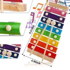 Wooden Multi-Color Xylophone Hand Knock Piano Musical Toy for Kids