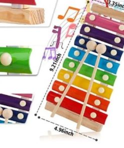 Wooden Multi-Color Xylophone Hand Knock Piano Musical Toy for Kids