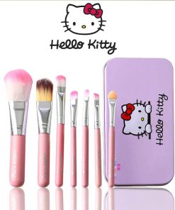Hello Kitty 7 Pcs Mini Makeup Brushes Set