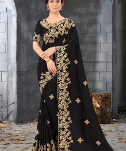 ইন্ডিয়ান জর্জেট শাড়ি ব্লাউজ পিস সহ (9)
