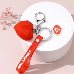 led heart keychain Pendant Toy Student Children Girl Bag Mobile Phone Car Accessories Creative Gift