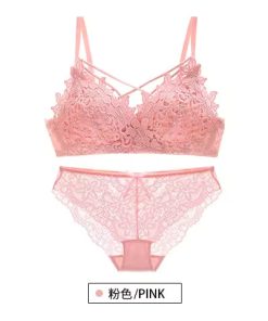 Sexy Underwear Set Cotton Push-up Bra and Panty Sets pink