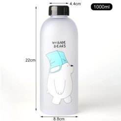 1000ml Cute Panda Bear Cup Water Bottles With Straw price in Bangladesh,3
