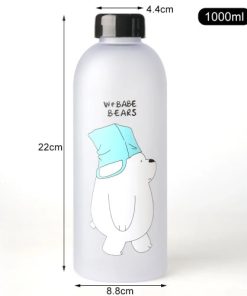 1000ml Cute Panda Bear Cup Water Bottles With Straw price in Bangladesh,3