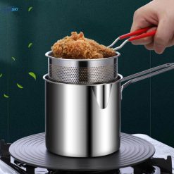 Deep Frying Pot Stainless Steel Cooking Pot for Dining Room 2