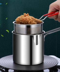 Deep Frying Pot Stainless Steel Cooking Pot for Dining Room 2